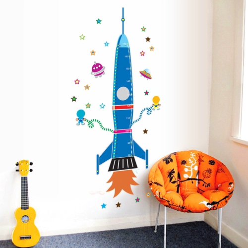 Детский ростомер для детского сада для спальни, наклейка на стену, космическая линейка, наклейки