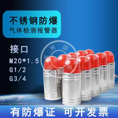 Stainless steel explosion-proof sound and light alarm G3 4NPT M20*1 5 DN15 DN20 gas detection alarm