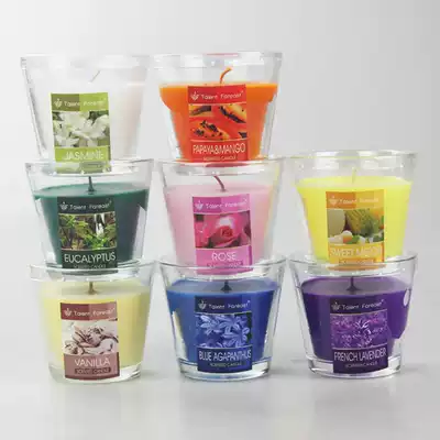 smokeless Scented candles glass cup cup candle Oblique cup candle