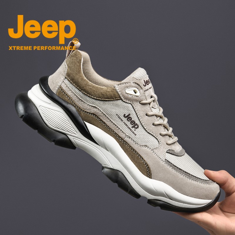 Jeep jeep men's shoes spring Hong Kong style old shoes all-match youth sports and leisure increase net red ins tide shoes