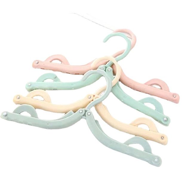 Folding clothes hanger travel outdoor business trip portable students dormitory drying clothes hanger multifunctional telescopic clothes hanger foldable