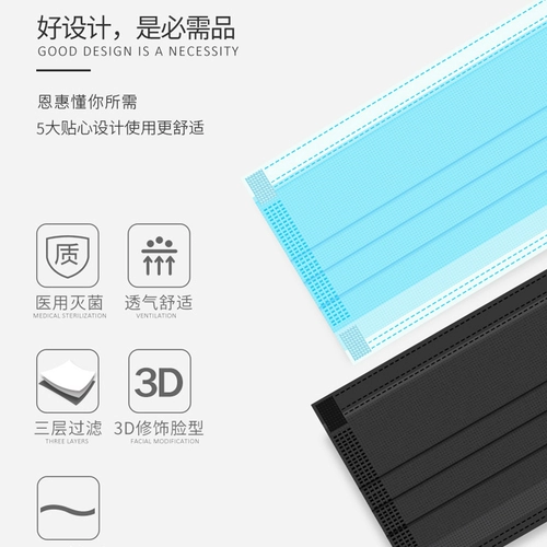 Медицинская хирургическая маска Доктор Специализированная одноразовая стерильная медицинская защита трехслойная отдельная независимая упаковка и дышащая