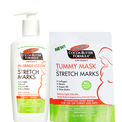 帕玛氏Palmer's预防妊娠纹乳液250ml+孕纹腹膜2*33ml/片 孕妇专用