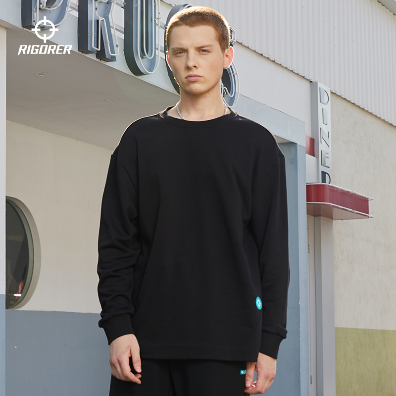 Quaymen's clothing for men's autumn and winter long sleeves basketball Elements fashion printed round collar sleeve head loose large size with long sleeve blouses