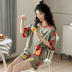 Pajama sinh viên bông nữ mùa hè 2020 xu hướng thời trang mới ins mỏng dễ thương Hàn Quốc phiên bản của quần áo nhà hai mảnh bộ 