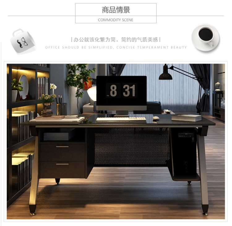 Bàn đơn giản thời trang hiện đại nhà điều hành bàn quản lý bàn đồ nội thất ông chủ bàn kinh tế máy tính bàn duy nhất - Nội thất văn phòng bàn họp