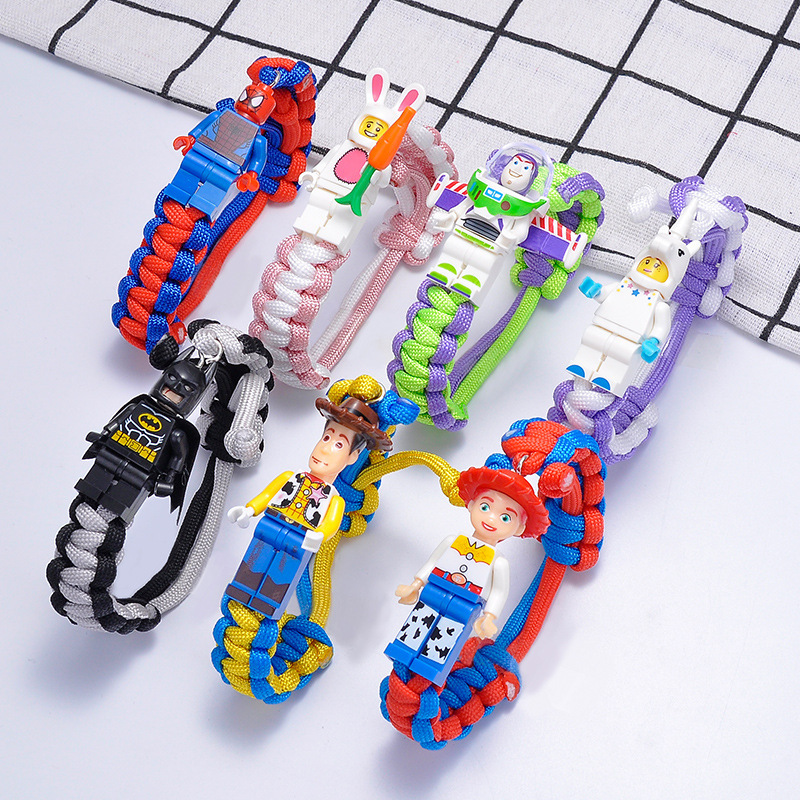 Buzz Lightyear Building Block Bracelet, Hand-Woven Adjustable Bracelet, Gift for Male and Female Students and Couples