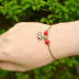 Chuông gió quốc gia vòng chân sterling bạc nữ mô hình mùa hè ngọt ngào nghệ thuật hoang dã nhỏ và đơn giản trang sức Sen để gửi bạn gái lắc chân nữ đẹp Vòng chân