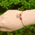 Chuông gió quốc gia vòng chân sterling bạc nữ mô hình mùa hè ngọt ngào nghệ thuật hoang dã nhỏ và đơn giản trang sức Sen để gửi bạn gái vòng chân phong cách tây âu Vòng chân