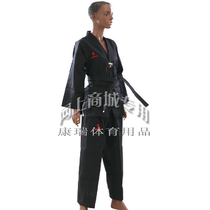 KT123 black taekwondo costume coaching uniform performance suit 1 6-2 0m diamond pattern starry Kangrui