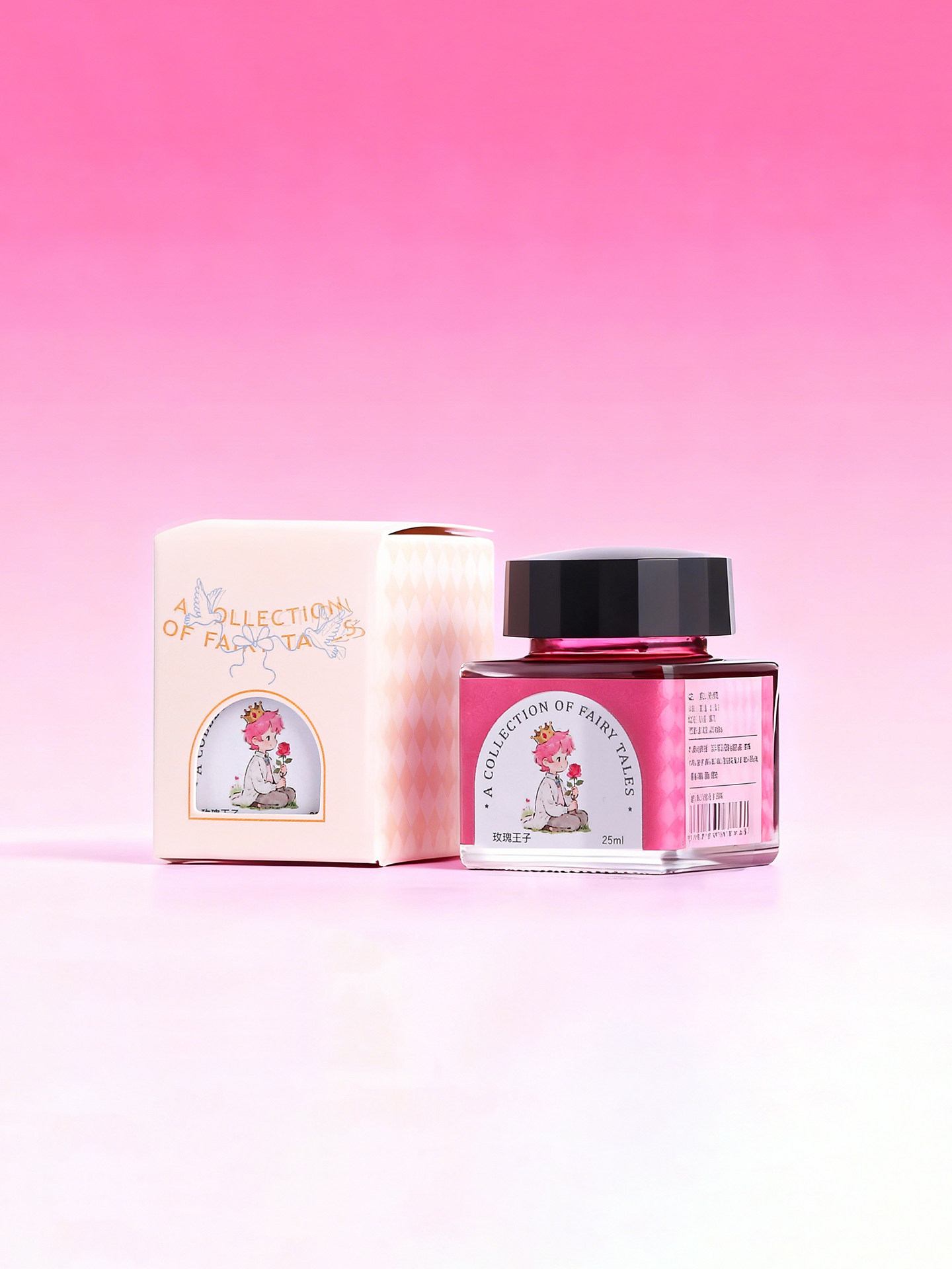 [Special Non-Carbon Color Ink for Fountain Pens]Tramol Fairy Tale Collection Fountain Pen Non-Carbon Color Ink for Students to Practice Calligraphy, Dip Pen, Journaling, Comics, Watercolor Paint, Color Ink That Does Not Clog the Pen, 25ml