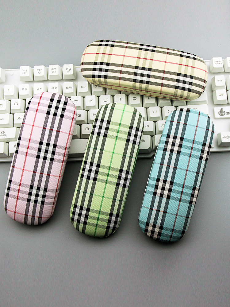 Myopia glasses box Simple portable pu leather eye box Teen student myopia mirror storage box iron box
