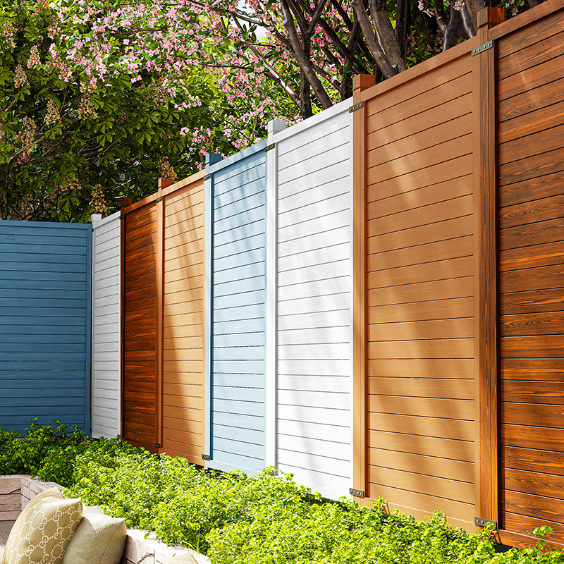 Anticorrosive Wood Fence for Outdoor Courtyard, Wall Guardrail, Rooftop Terrace Fence, Privacy Outdoor Garden Partition, and Screening
