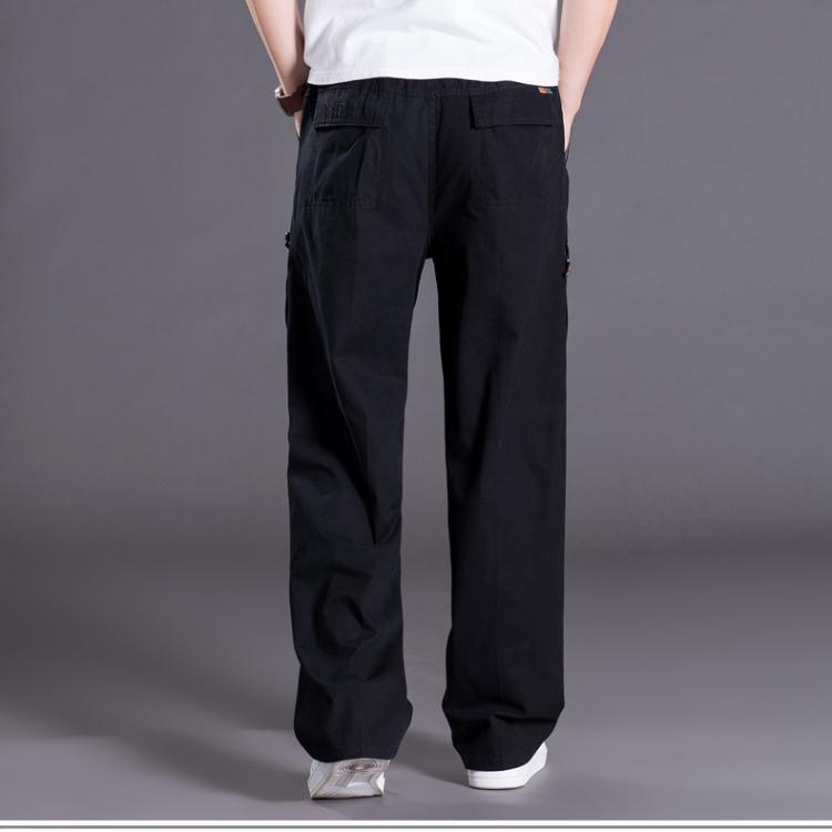 Mùa hè quần mỏng nam giản dị Plus béo XL quần dài rộng Chất liệu cotton nhiều túi shop đồ nam
