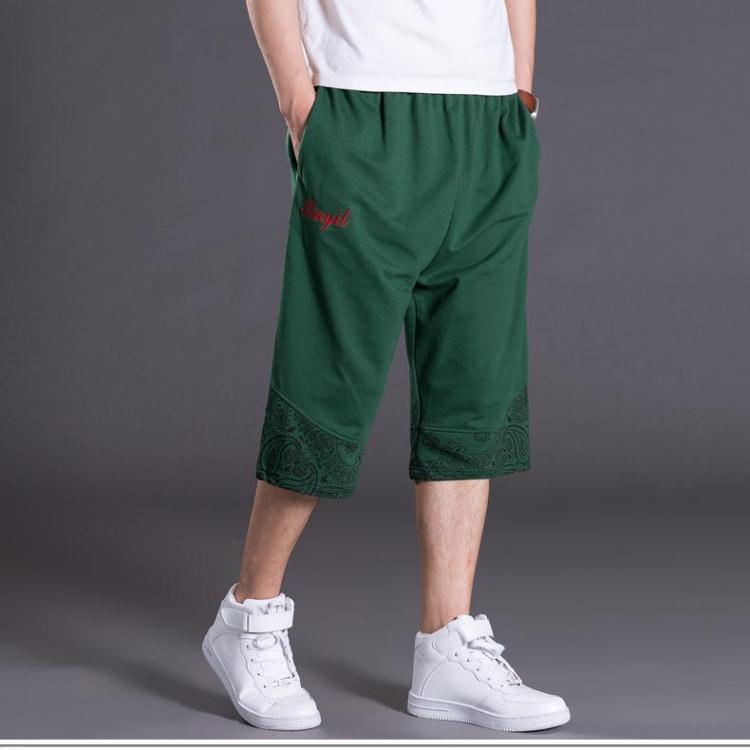Mùa hè Quần dệt kim cộng với phân bón XL giản dị lỏng lẻo 7 quần Quần bó sát quần short cotton cắt quần nam quan
