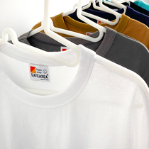 REEZ (shopkeeper wears a hitch) 2022 Summer Korean version of the Tide Cards Pure color hit bottom short sleeve T-shirt male loose ins