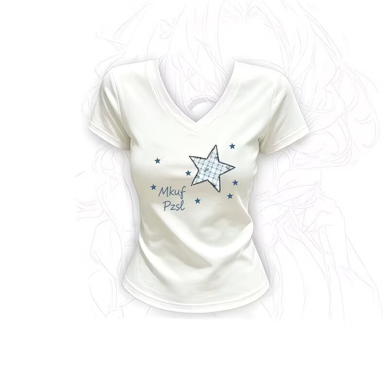 2026 New Korean Style V-Neck Short-Sleeve T-Shirt for Women, Summer Slim Fit, Flattering, Trendy Sweet and Spicy Girl Top, Ins Fashion 2026 New Korean Style V-Neck Short-Sleeve T-Shirt for Women, Summer Slim Fit, Flattering, Trendy Sweet and Spicy Girl Top, Ins Fashion