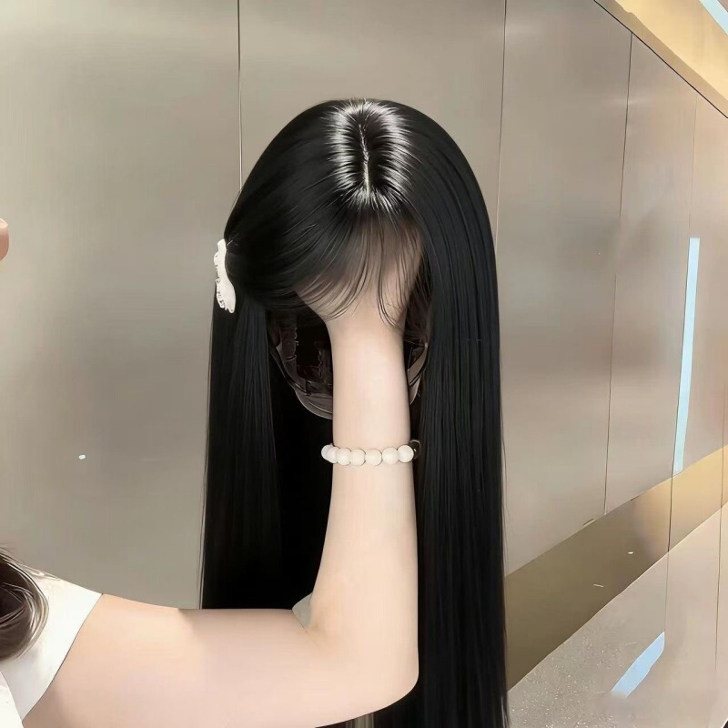 Wig for Women, Long Straight Hair, Lolita Style, Everyday Wear, Youthful and Trendy, Japanese Manga Style, Full Wig