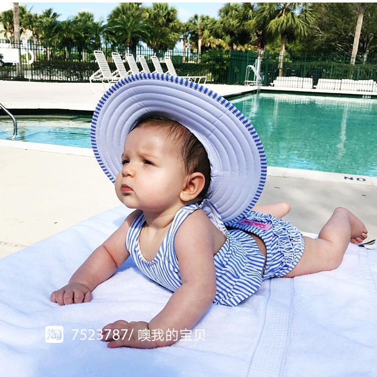 Rufflebutts bé gái chia áo tắm nữ bé sơ sinh sọc tay áo chống nắng áo tắm váy trẻ em