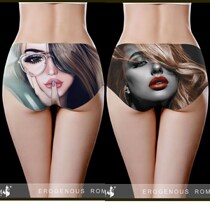 Boomers Underwear Lady Cartoon Creative Personality Thin Medium Low Waist Lift Hip Sexy Teenage Girl Birth Triangle Shorts Head