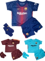 Nike Barcelona Barcelona 1718 Children Baby Home Away Jersey football uniform