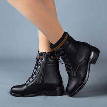 Yueyue home shoes fashion Martin boots ladies winter warm cotton shoes new wool mouth boots British boots