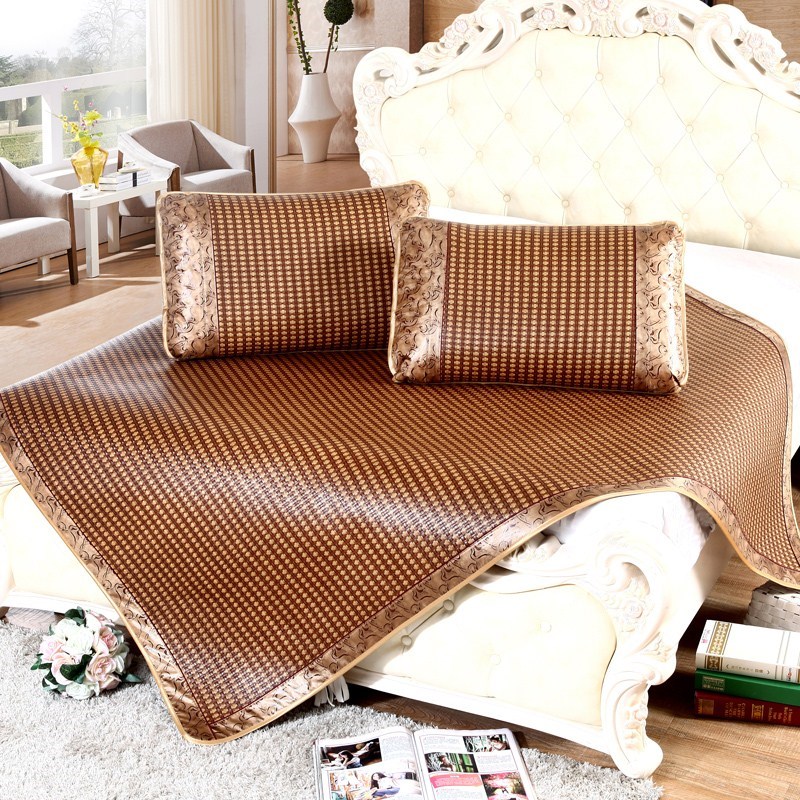 Mat 1.8m người giường ký túc xá lanh ba mảnh 1,5m 1,2 lần mùa hè thảm lụa nho Ruanxi sub-băng - Thảm mùa hè chieu dieu hoa cao su non