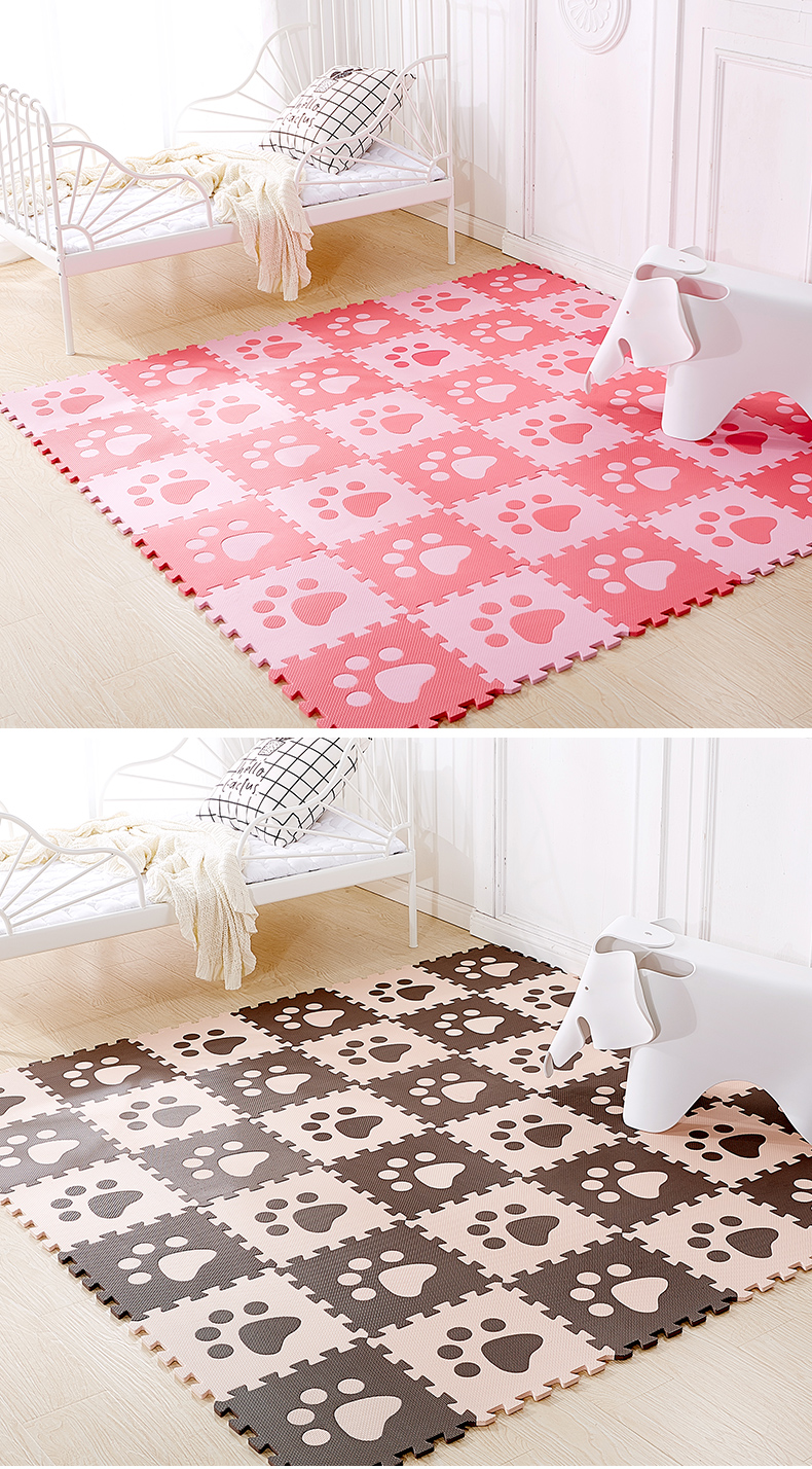 Tình yêu hoa thảm đố bò thảm câu đố phòng bé bé leo lên pad trẻ em phòng ngủ của trẻ em mat - Thảm sàn tấm nhựa trải sàn