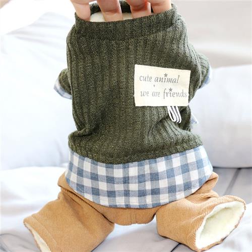 Autumn and winter pet four-legged cotton coat Teddy Bichon Pomeranian Schnauzer Yorkshire small dog puppy clothes plus