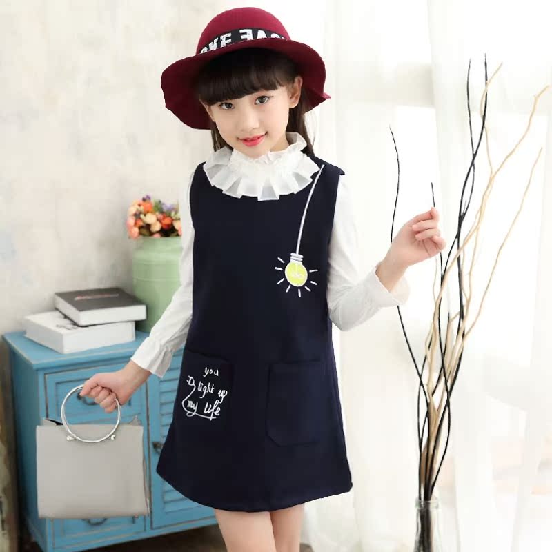 2019 Girls New chúa ăn mặc mùa xuân và Red lông ăn mặc mùa đông Hàn Quốc ăn mặc trẻ em.