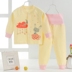 Thu cardigan quần áo bộ đồ lót baby baby tinh khiết bông eo cao bảo vệ bụng mùa thu quần hai mảnh bộ. 