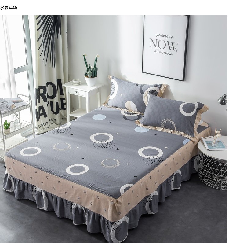 Bông một mảnh giường bông bedspread váy 1,8 m 1,5 .0m giường đôi Simmons nệm bộ bảo vệ tay - Váy Petti váy giường khách sạn
