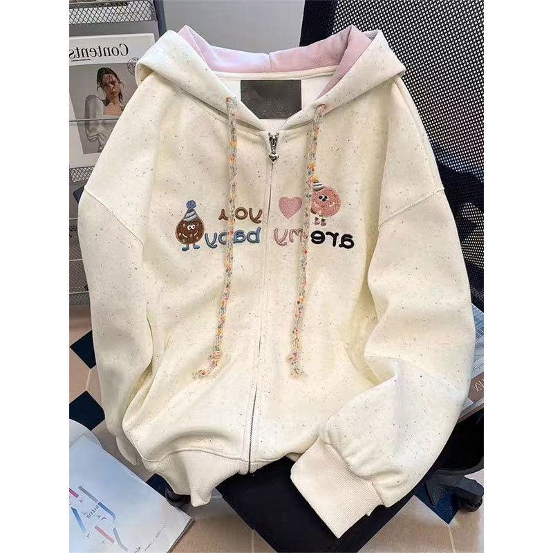Girls' Outwear Autumn Clothing 2025 New Style Kidsren's Stylish Big Kids Girl Cartoon Casual Hooded Cardigan Zipper Sweatshirt Girls' Outwear Autumn Clothing 2025 New Style Kidsren's Stylish Big Kids Girl Cartoon Casual Hooded Cardigan Zipper Sweatshirt
