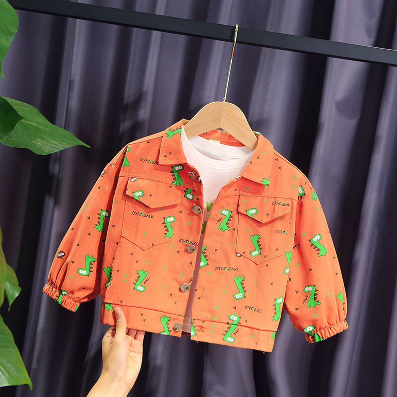 Boy jacket baby spring clothing 2021 new Korean version of jeans 1 1 3 year old tide Baby Boy Scouts Spring and autumn