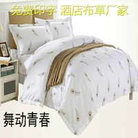 Khách sạn khách sạn gối chăn bông cotton trắng tấm chăn bao gồm ba hoặc bốn bộ tuổi trẻ gối ngủ