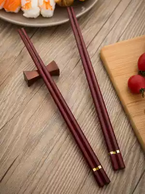 Alloy chopsticks household mildew-proof Japanese anti-skid fastman 5 pairs of 10 pairs of high-grade hotel tableware octagonal pointed chopsticks