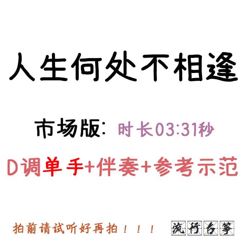 Where do we not meet in life Popular guzheng scores Customized guzheng accompaniment