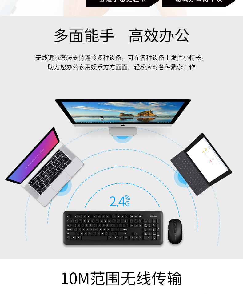 优派  无线键盘鼠标套装 图3