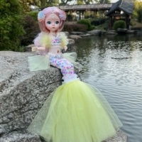 Музыкальный свет+маленькая русалка желтая [около 15 см]