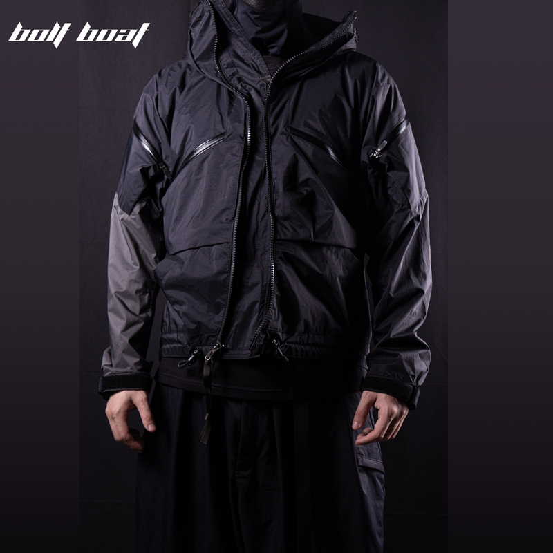 Boltboat Mont Blanc Outdoor J104U-Ws High-Neck Autumn Loose Short Waterproof Functional Windbreaker Jacket