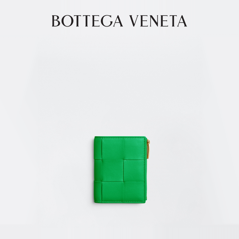 [Gift] Bv Bottega Veneta Women's Cassette Bifold Zipper Wallet Bv Wallet Card Holder Coin Purse