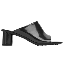 BOTTEGA VENETA Bottega Veneta womens ATOMIC mule shoes thick heel BV sandals cat heel shoes single shoes