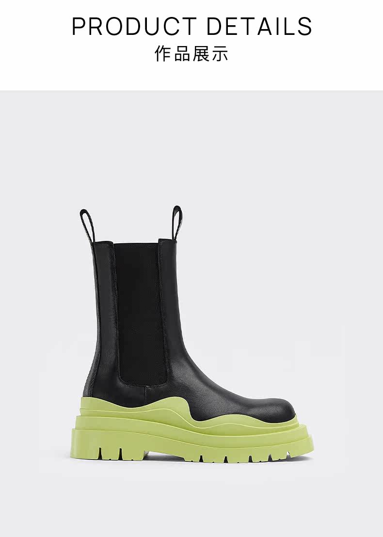 Челси сапоги 【天猫】【合并】bottega veneta葆蝶家经典男女同款tire皮靴烟筒靴烟筒靴