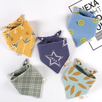 Baby triangular scarf scarf Neck Tide Boy Baby Saliva scarves Pure Cotton A Baby Girl Han Edition Summer Money