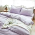 Nhật Bản nhỏ gọn bông đan sọc bông denim trần truồng giường bông Tianzhu áp dụng doanh nghiệp khăn trải giường - Khác Khác