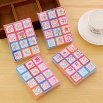 Childrens cartoon photosensitive teachers rewarded with a comment seal 12 boxes teaching seal automatic oil out of childrens prize