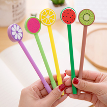 Han Edition Creative Stationery Cute Round Fruit Stick Candy Student write in Sex Pen 0 5mm-5mm Black Water Pen