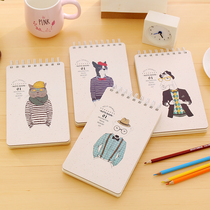 Animal One season coil book on top of Korea Thickening Creative Notebook Notepad Student Stationery Small Prize