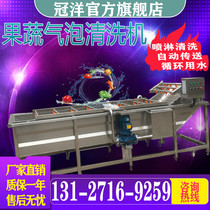  Commercial fruit and vegetable bubble cleaning machine automatic citrus jujube cleaning equipment washing cabbage radish ginger machine
