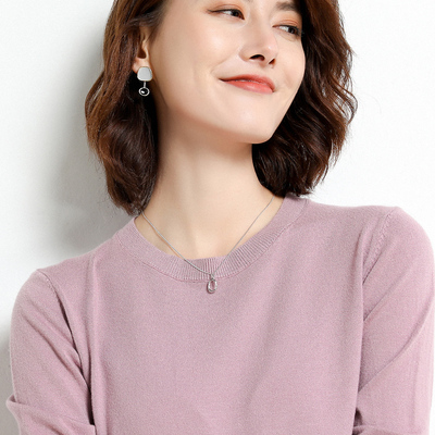 【第二件0元】鄂尔多斯圆领羊绒衫